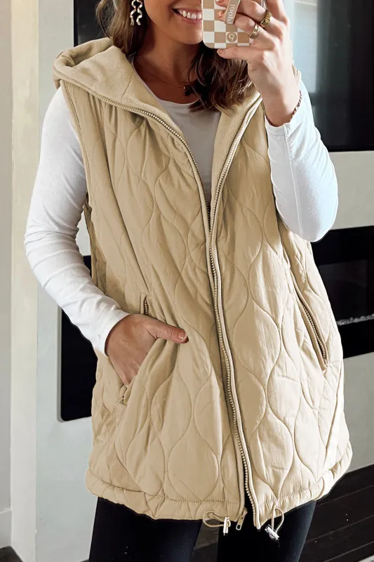 Quilted Padded Casual Winter Jacket Vest with Fleece Lining sold by Beagle Boutique