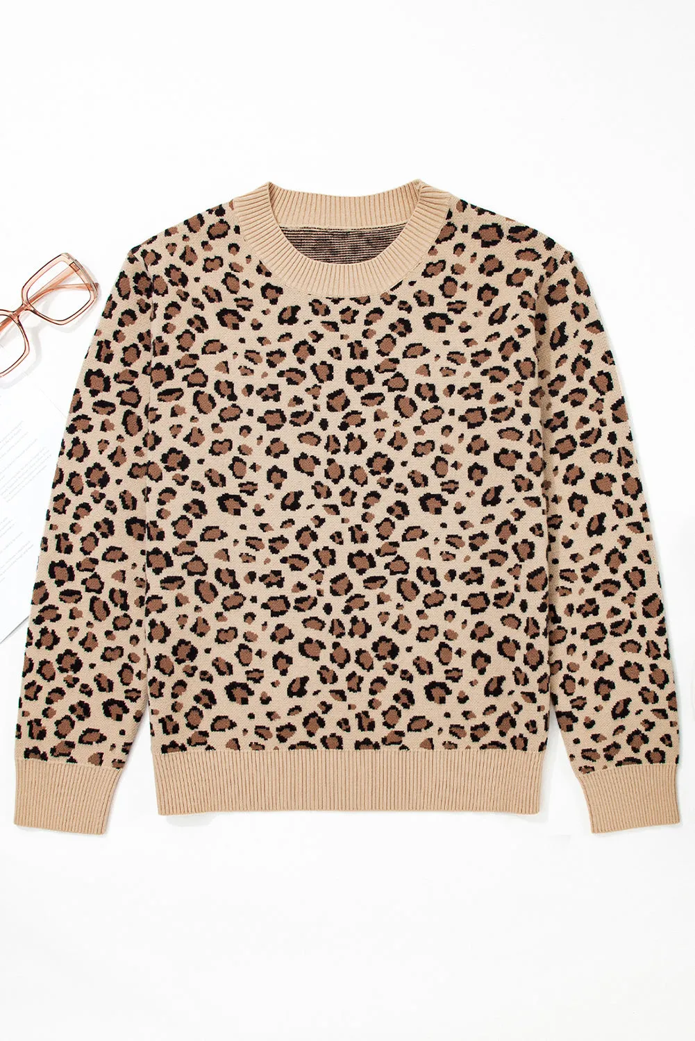 Leopard Pattern Sweater Dolman Sleeve sold by Beagle Boutique product image thumbnail 3