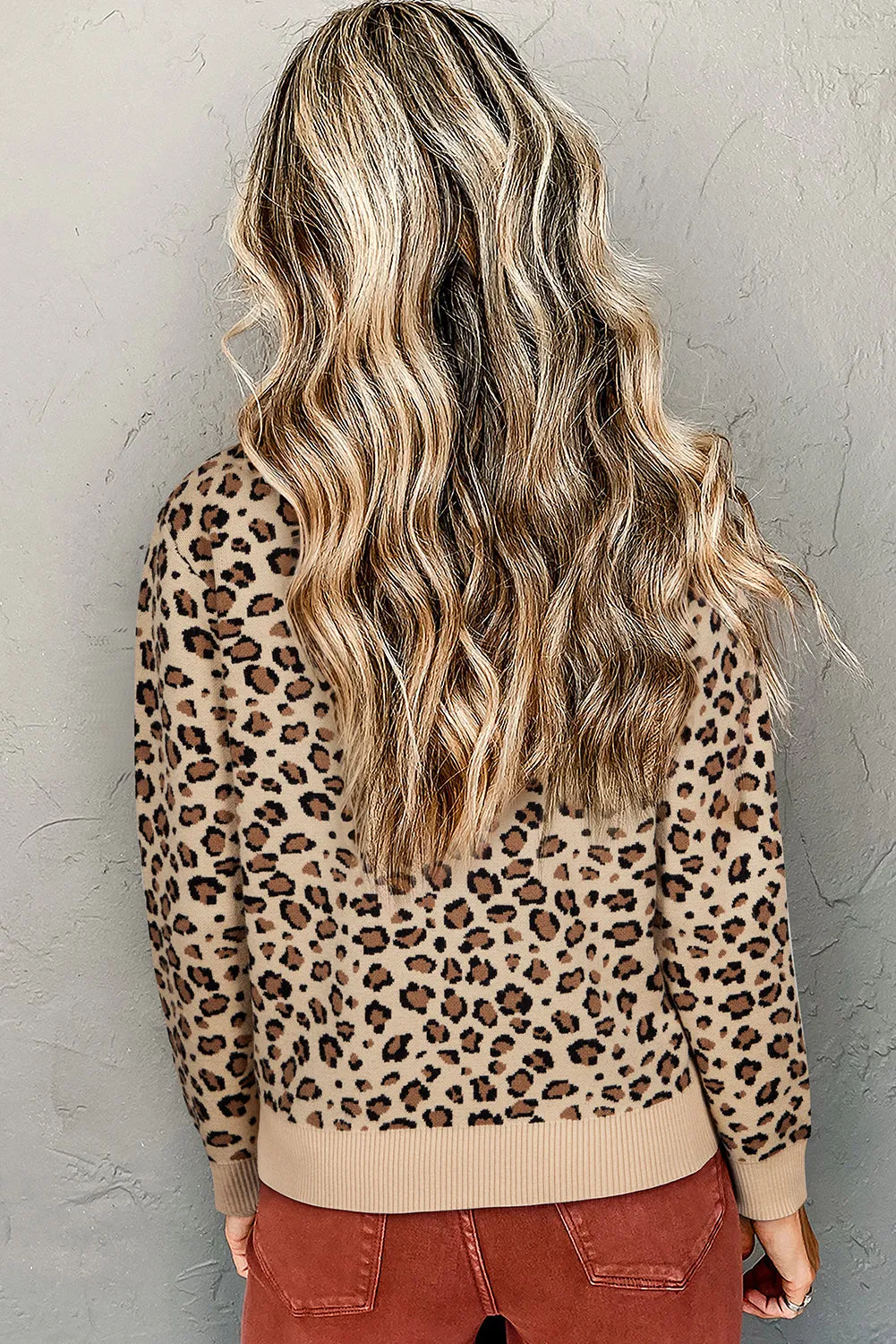 Leopard Pattern Sweater Dolman Sleeve sold by Beagle Boutique product image thumbnail 2
