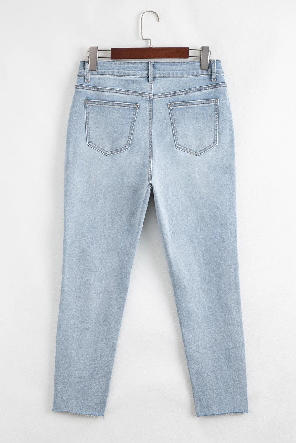Mid Rise Ankle-Length Distressed Skinny Jeans sold by Beagle Boutique product image thumbnail 4