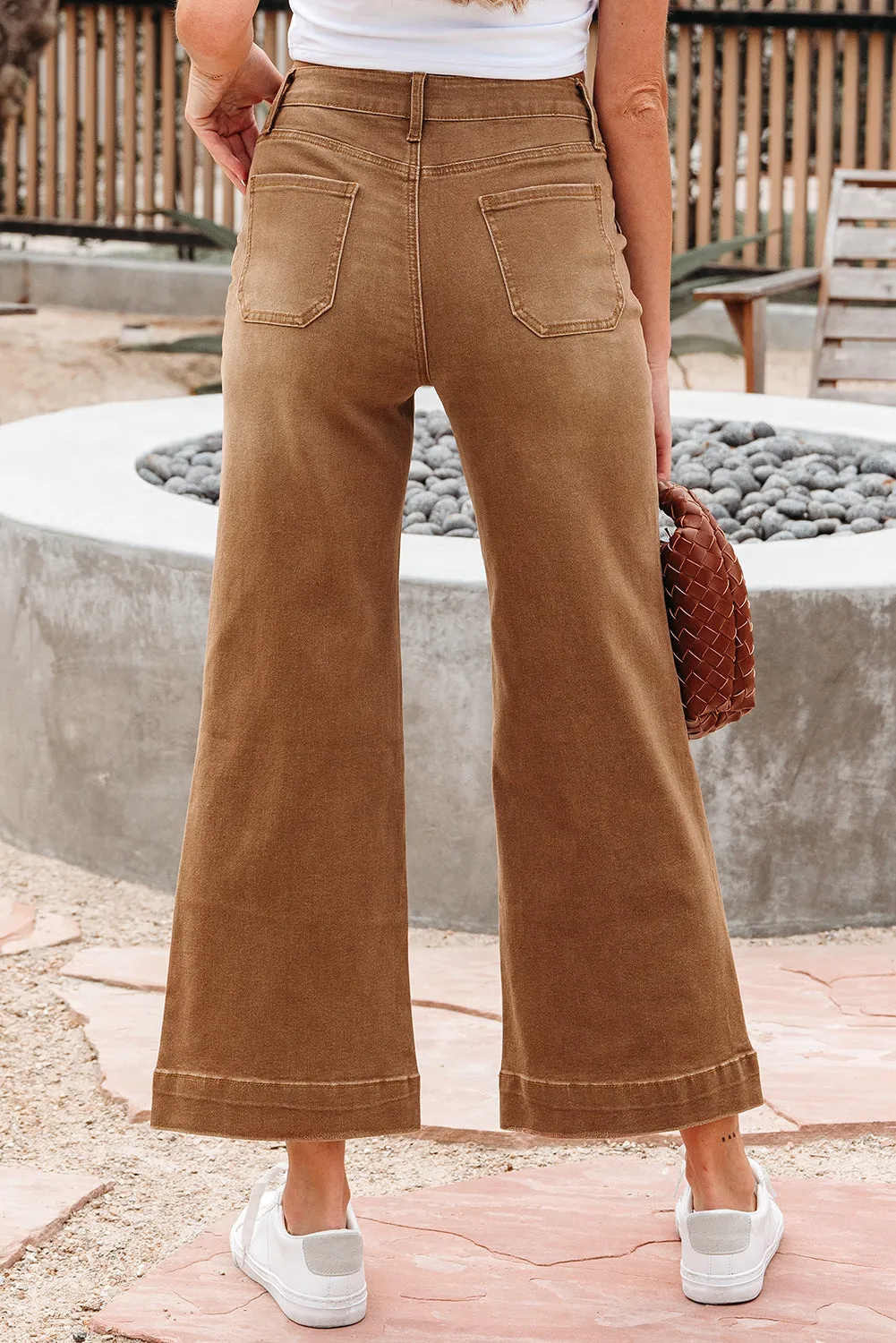 Cropped High Rise Wide Leg Jeans sold by Beagle Boutique product image thumbnail 2