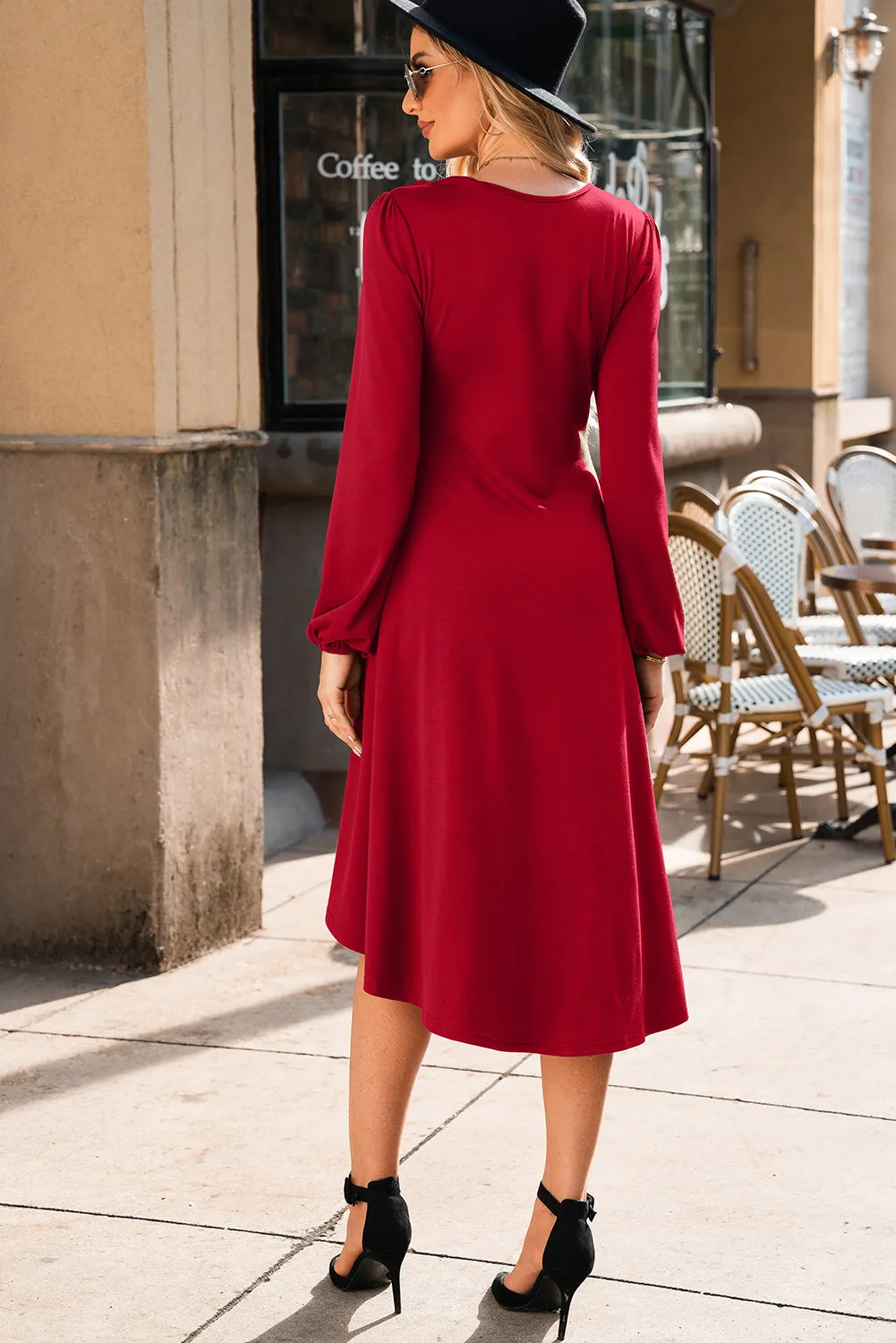 Ruched Detail Long Sleeve Midi Dress sold by Beagle Boutique product image thumbnail 2