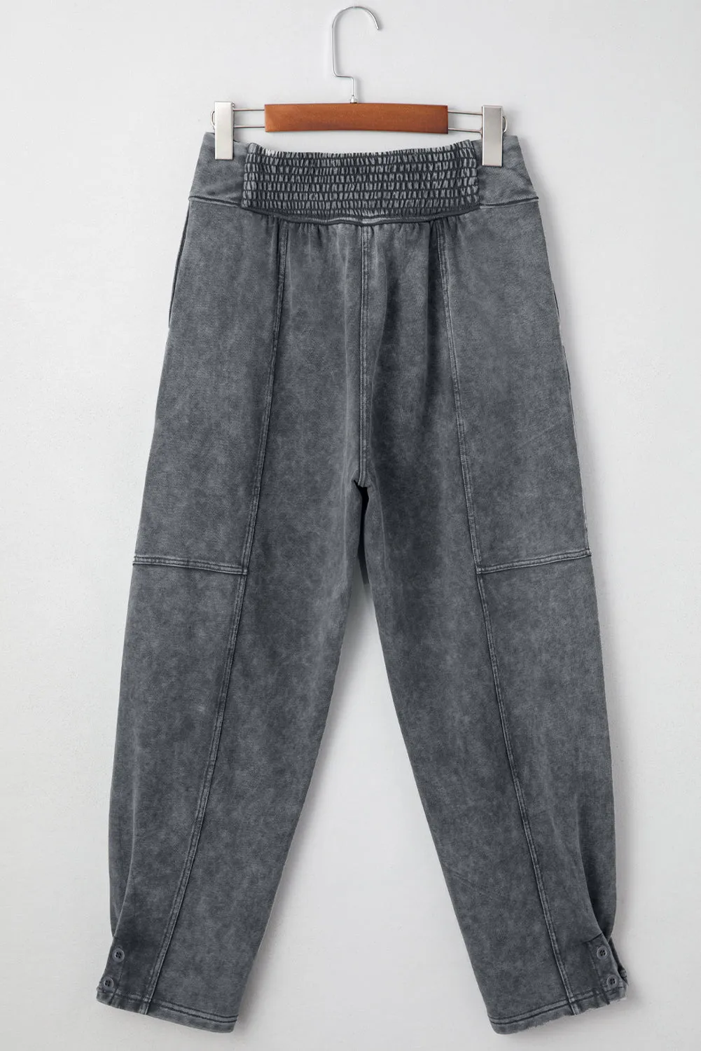 Mineral Wash Jogger Style High Waist Casual Pants sold by Beagle Boutique product image thumbnail 5