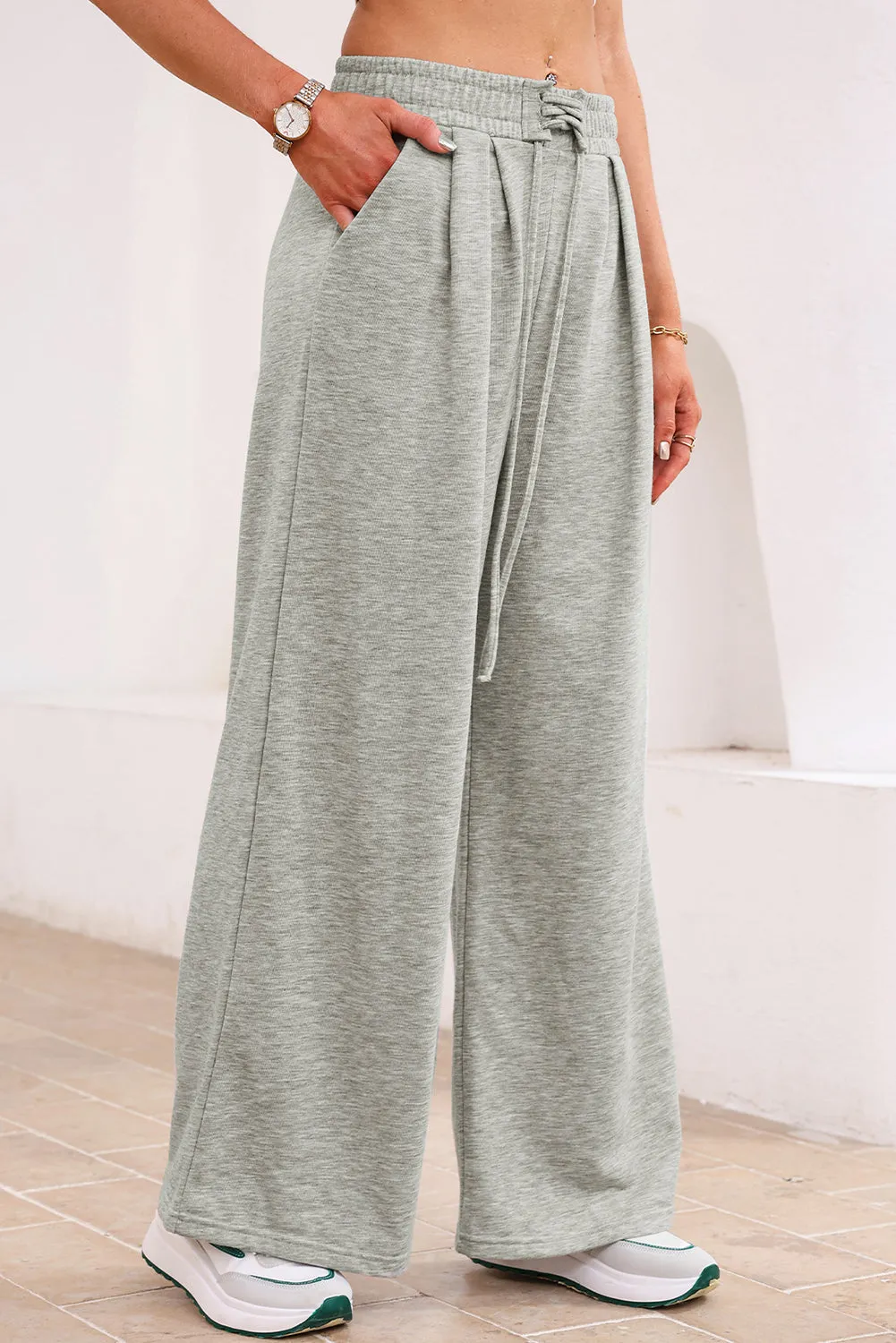 Tied Elastic High Waist Pleated Detail Sweatpants sold by Beagle Boutique product image thumbnail 3