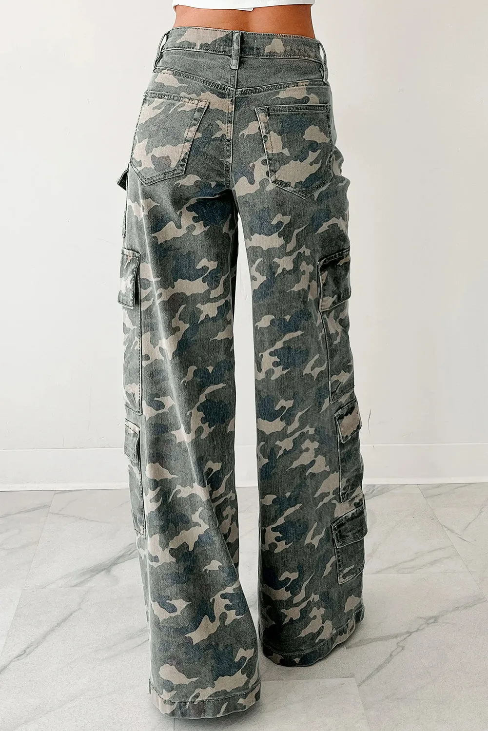 Camo Cargo Wide Leg Jeans sold by Beagle Boutique product image thumbnail 2