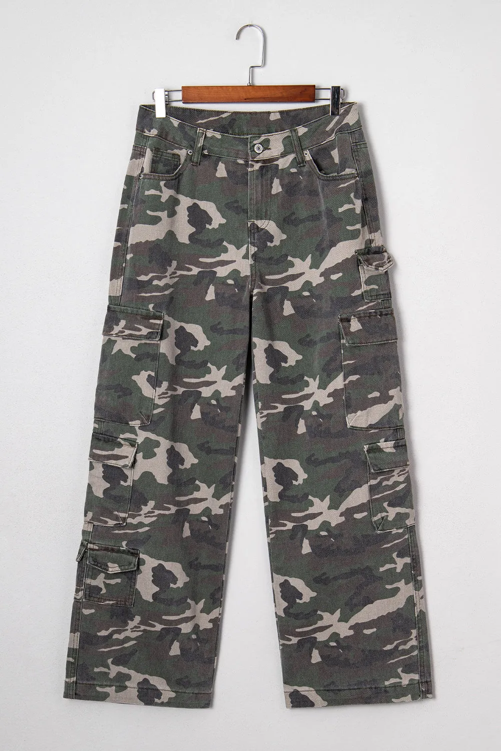 Camo Cargo Wide Leg Jeans sold by Beagle Boutique product image thumbnail 4