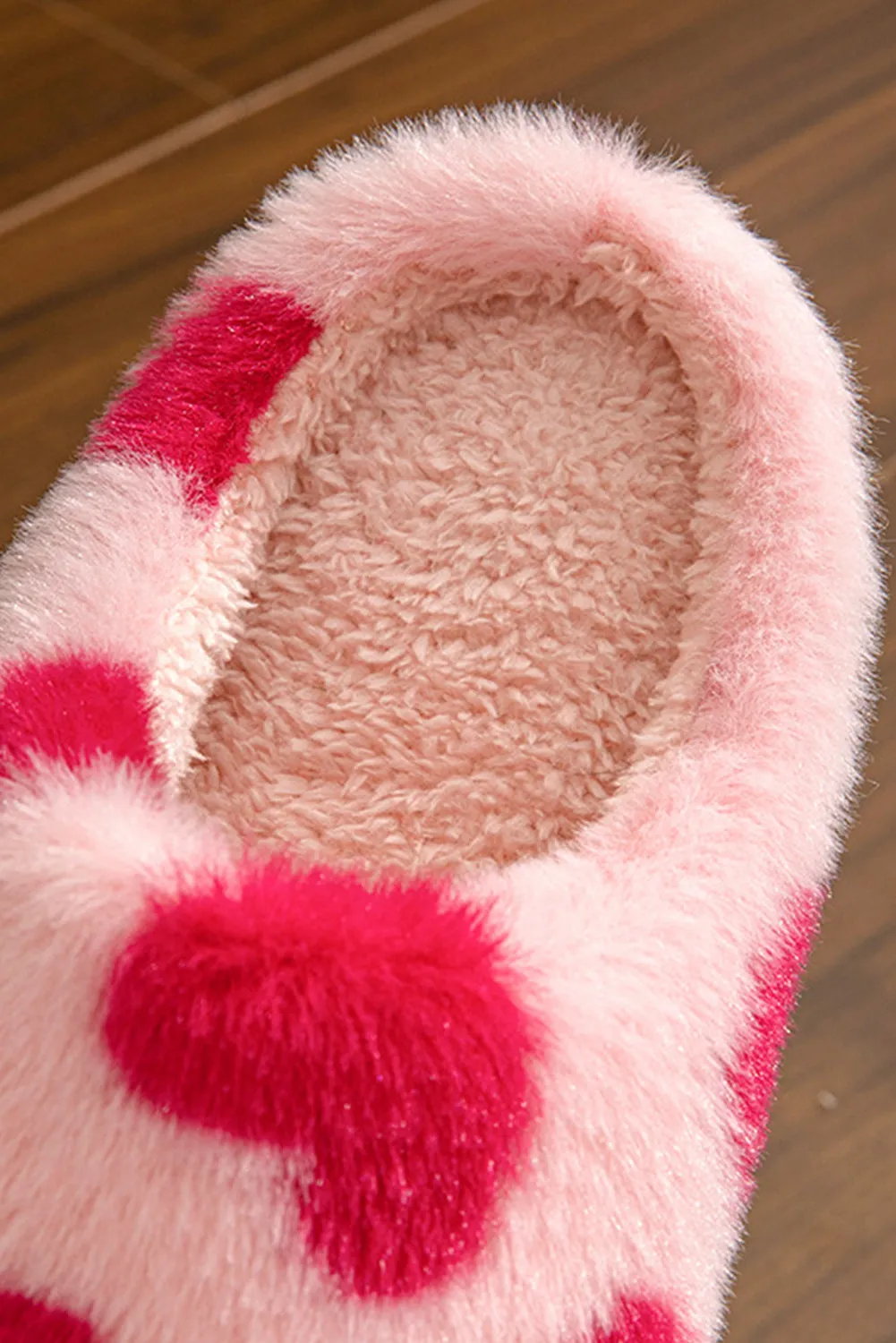 Red Heart Shape Winter Fuzzy Slippers sold by Beagle Boutique product image thumbnail 5