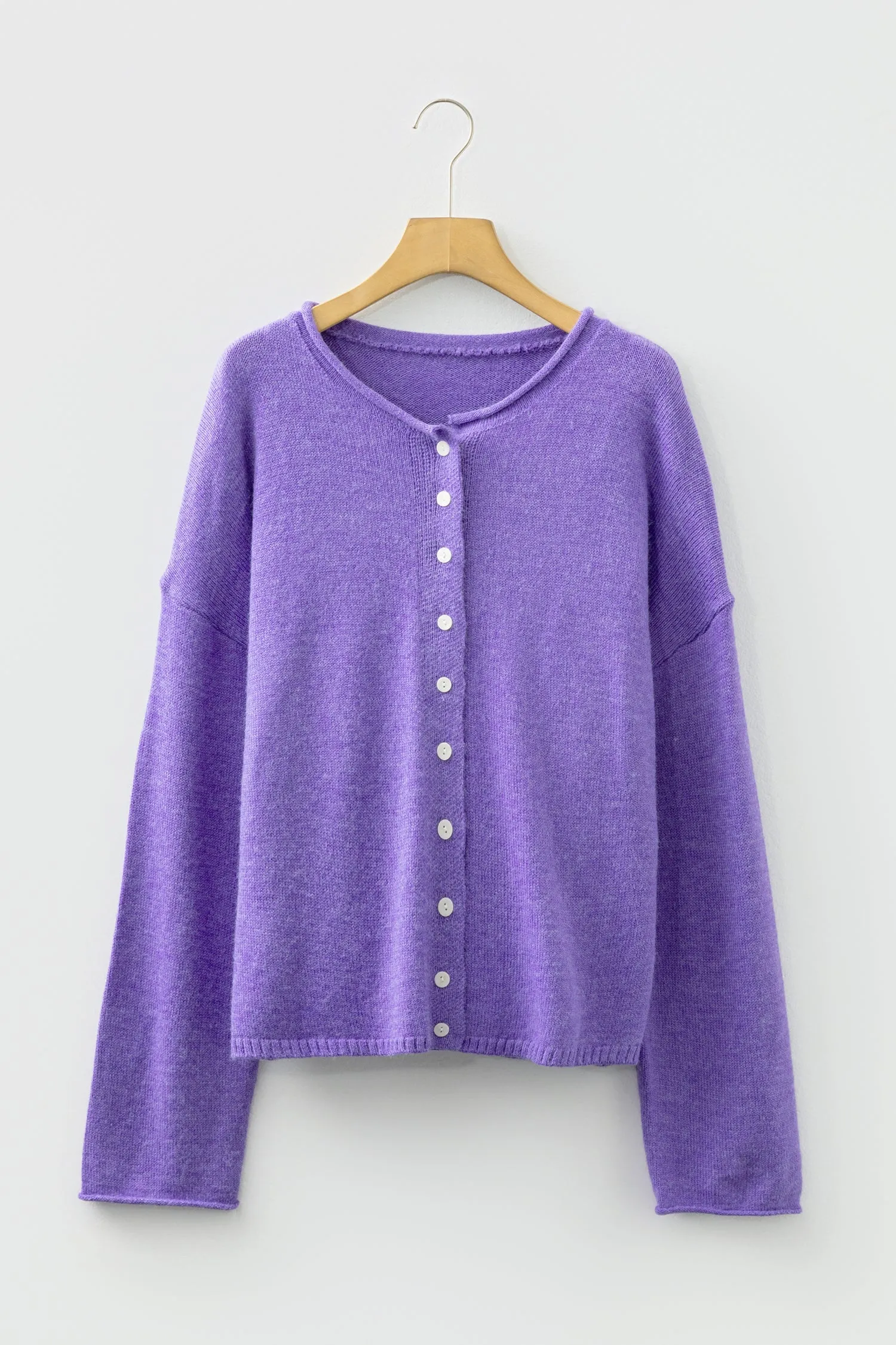 Knit Button Drop Shoulder Sweater Cardigan sold by Beagle Boutique product image thumbnail 3