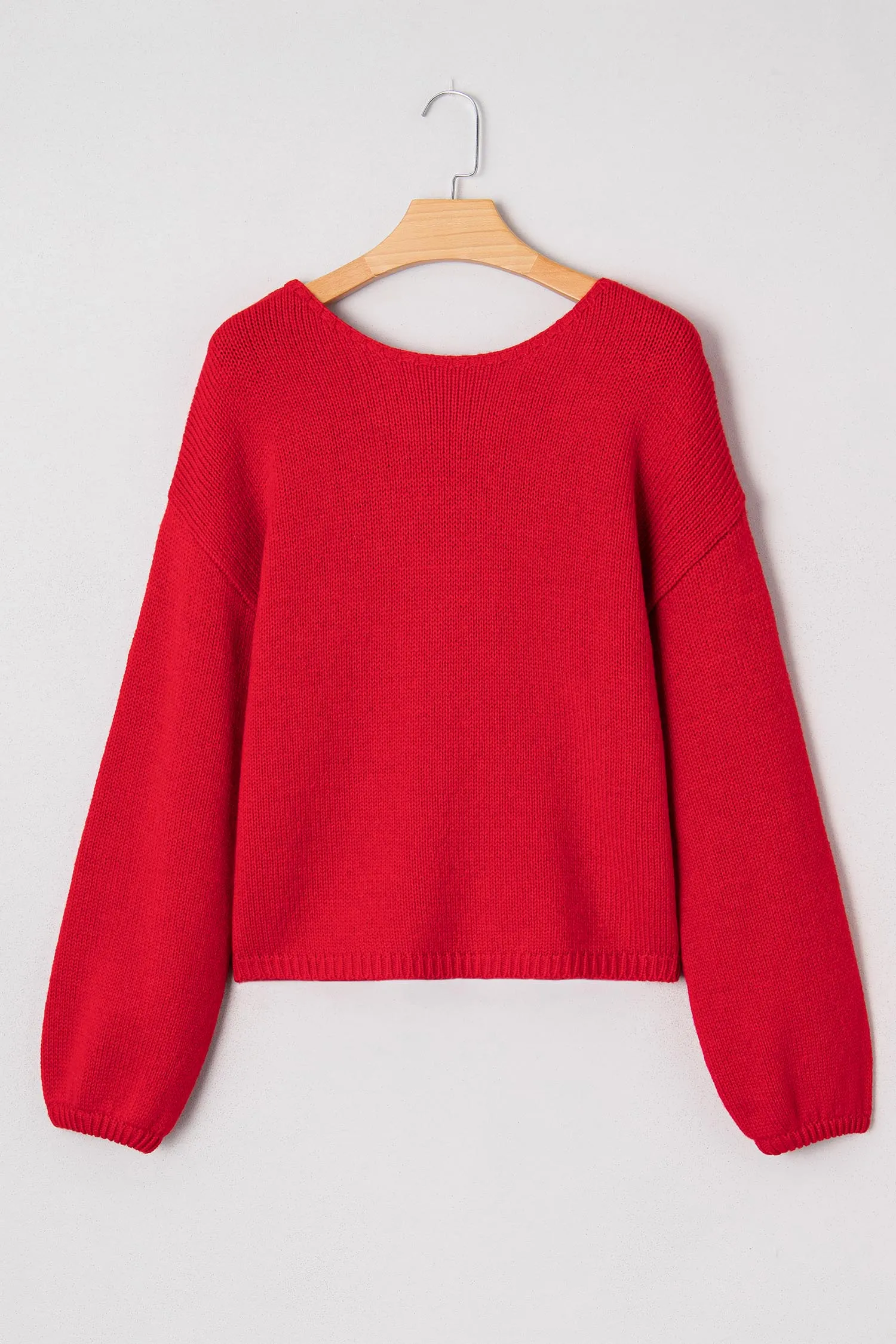 Bow Backless Bubble Sleeve Sweater sold by Beagle Boutique product image thumbnail 5