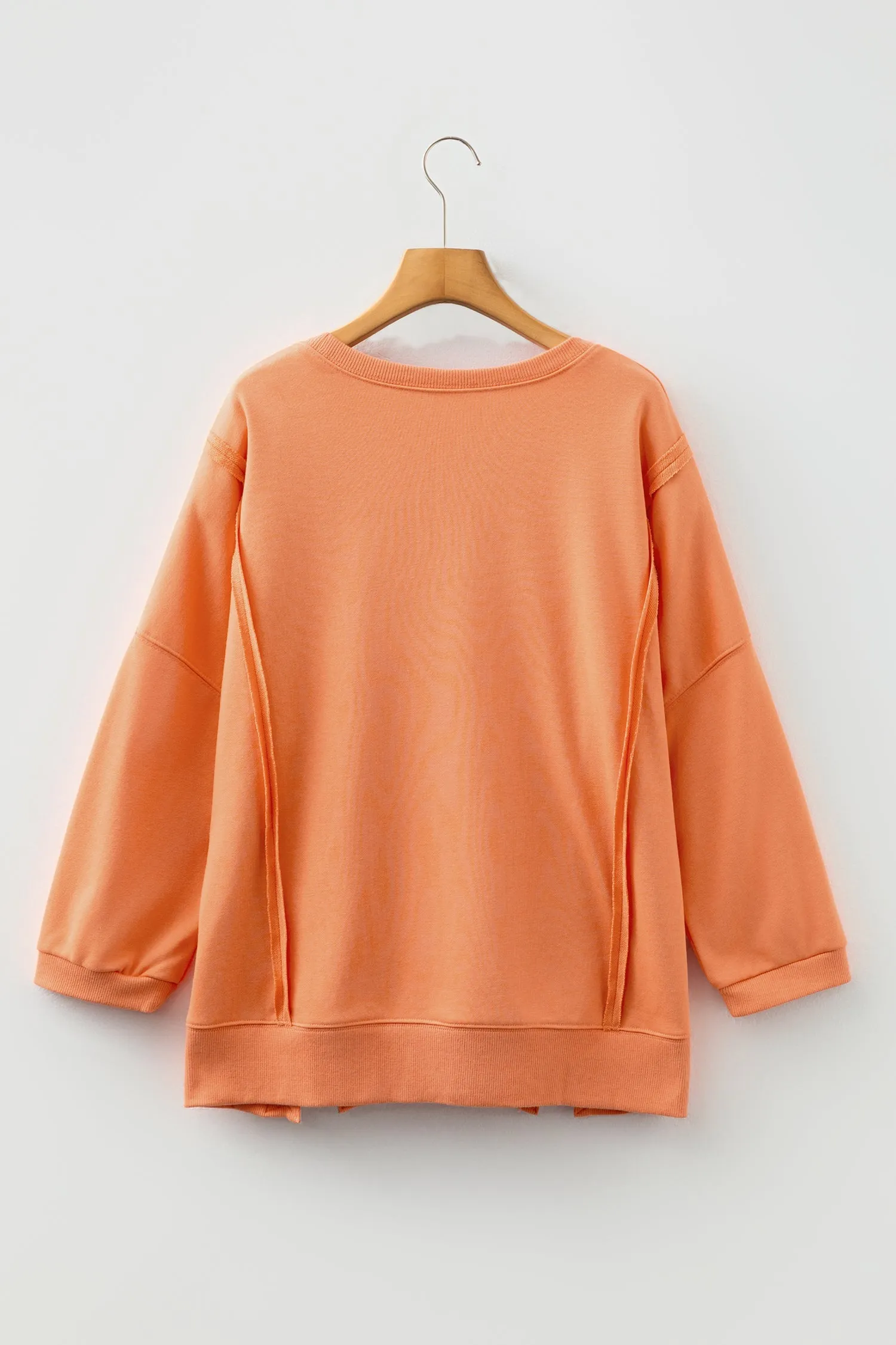 Floral Bow Patched Exposed Seam Oversized Sweatshirt sold by Beagle Boutique product image thumbnail 5