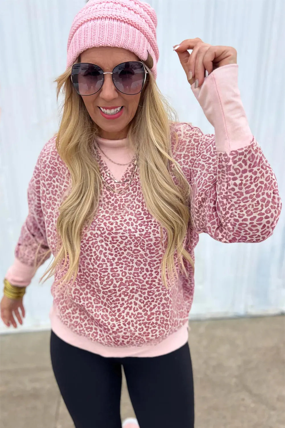 Leopard Print Crew Neck Sweatshirt sold by Beagle Boutique product image thumbnail 3