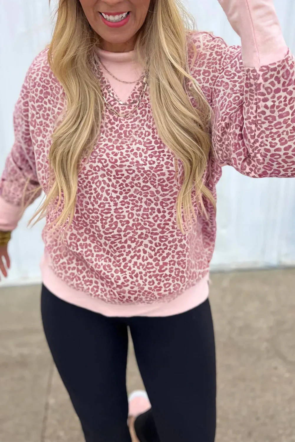 Leopard Print Crew Neck Sweatshirt sold by Beagle Boutique product image thumbnail 2