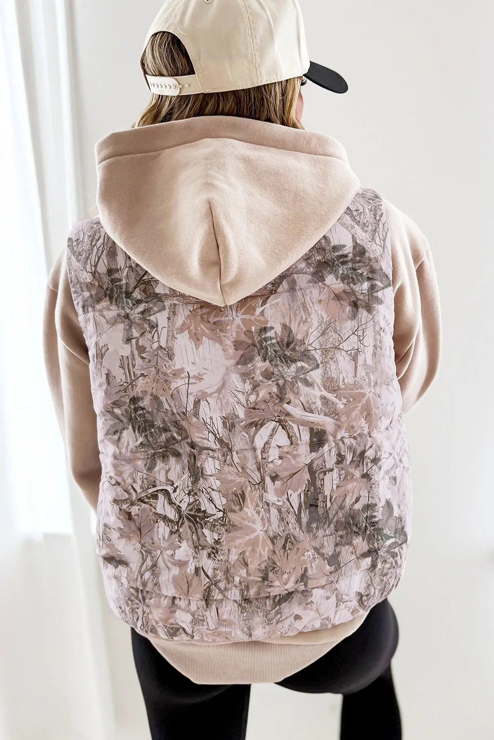 Camo Leaf Print Winter Puffer Vest sold by Beagle Boutique product image thumbnail 5
