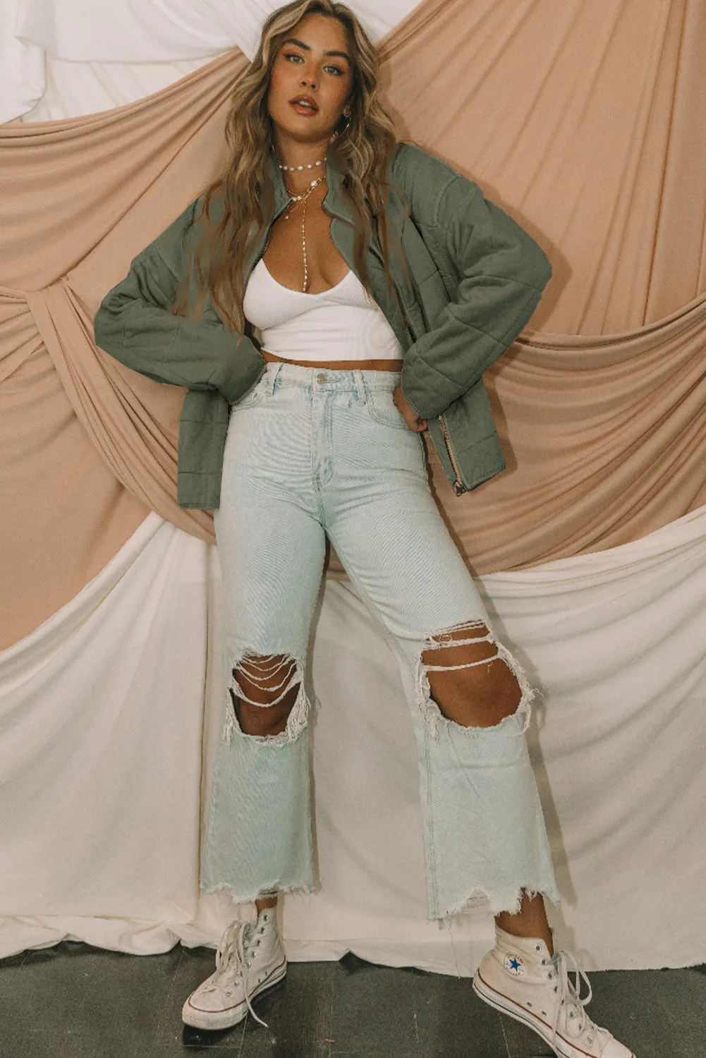 Zip-Up Pocket Quilted Jacket sold by Beagle Boutique product image thumbnail 4