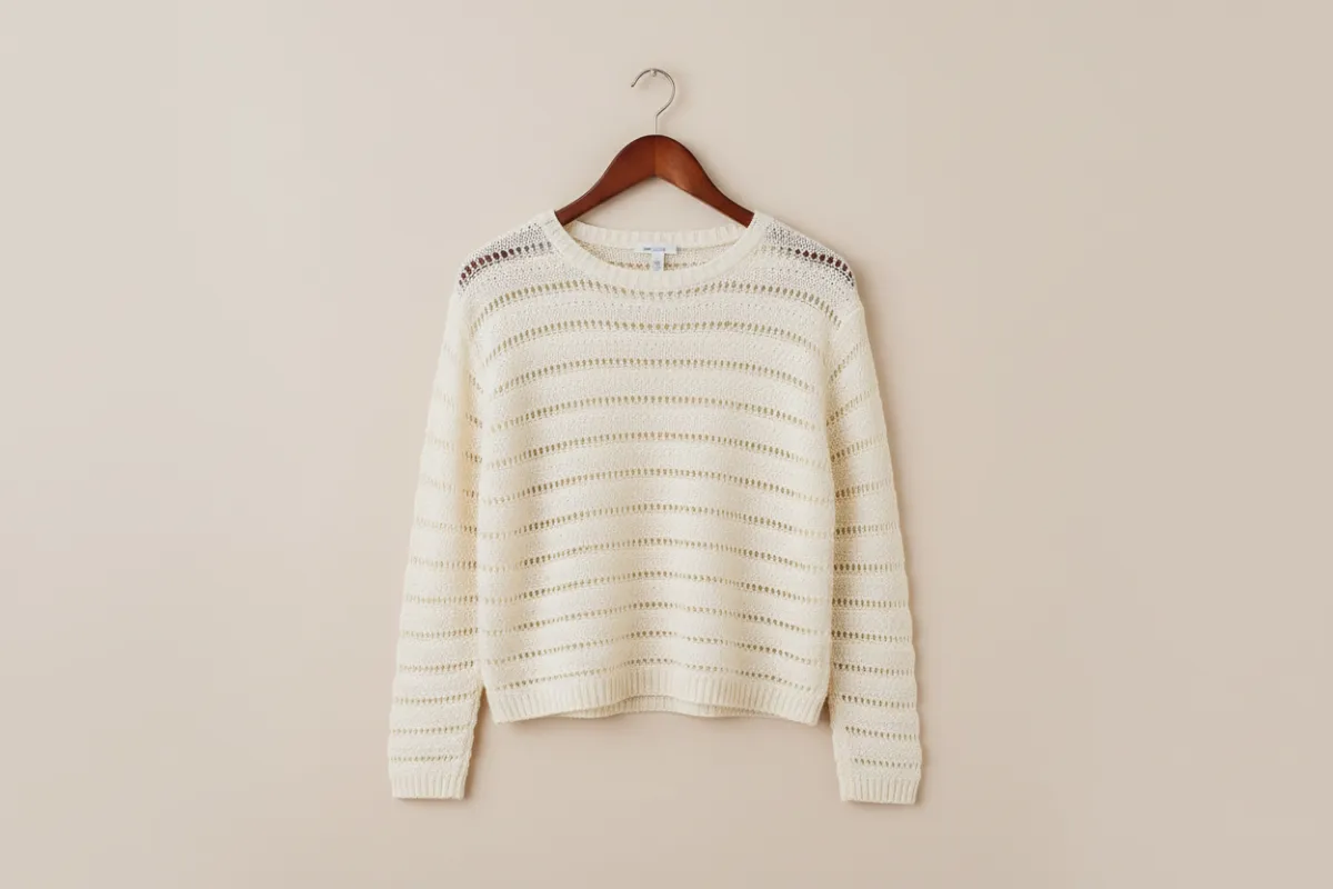 Hollow Out Knit Round Neck Sweater sold by Beagle Boutique