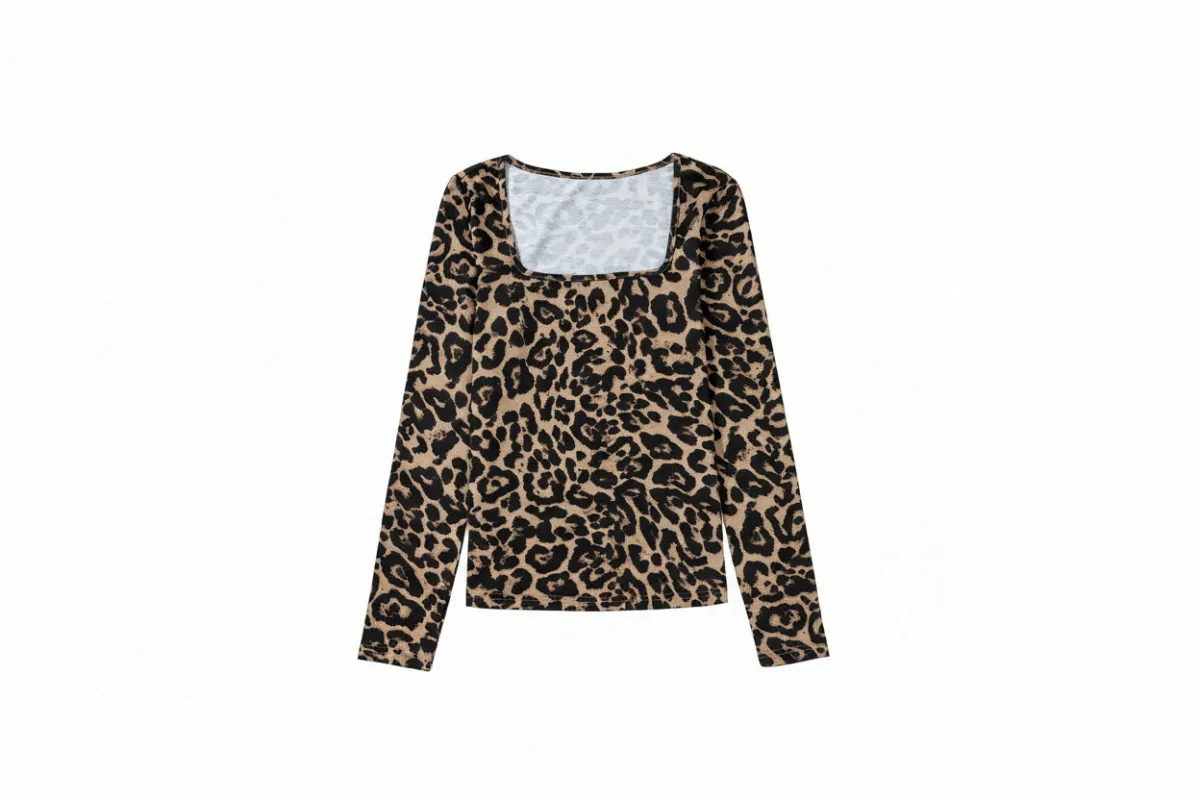 Print Slim Long Sleeve Top sold by Beagle Boutique
