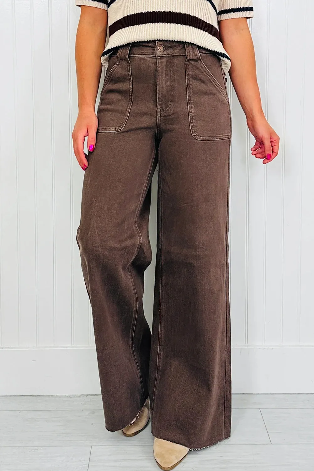 Retro Washed Patch Pocket Loose Jeans sold by Beagle Boutique