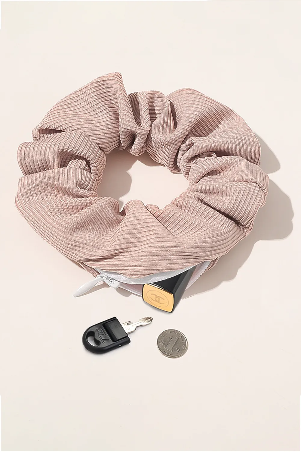 Pocket Scrunchie With Hidden Zipper sold by Beagle Boutique