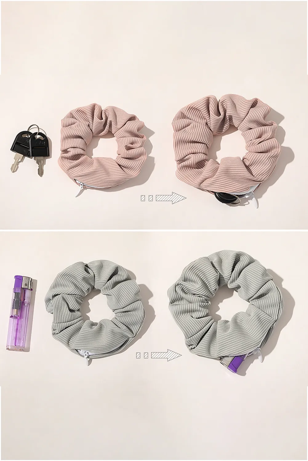 Pocket Scrunchie With Hidden Zipper sold by Beagle Boutique product image thumbnail 5