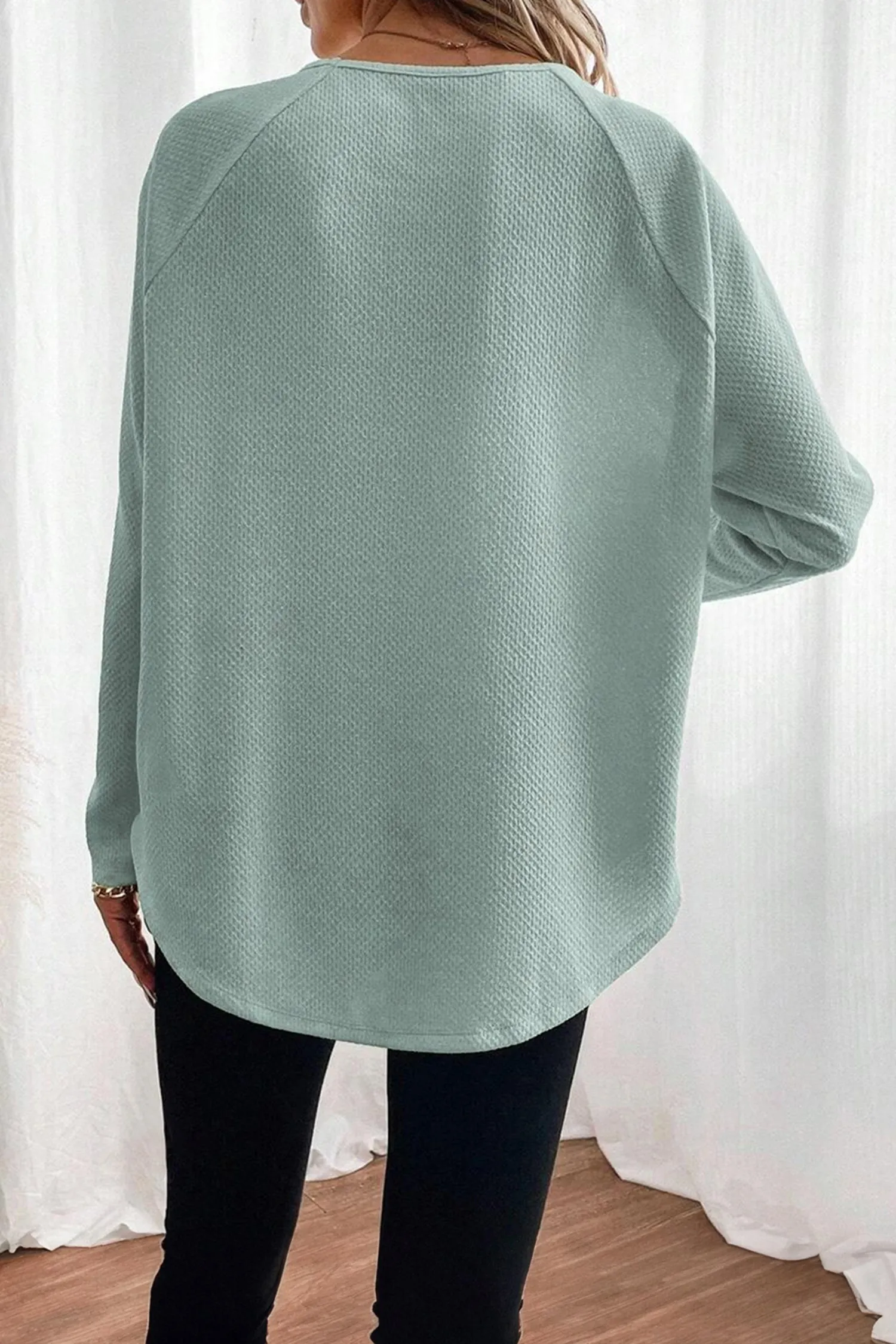 Textured Raglan Sleeve Knit Loose Top sold by Beagle Boutique product image thumbnail 5
