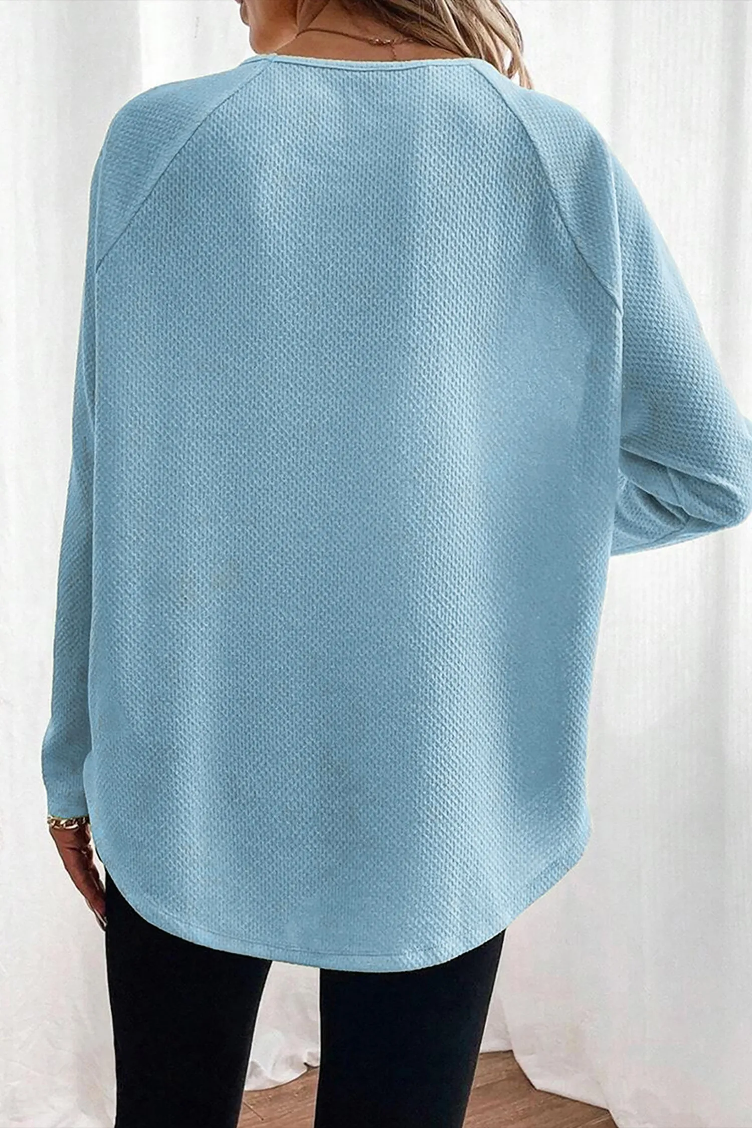 Textured Raglan Sleeve Knit Loose Top sold by Beagle Boutique product image thumbnail 2
