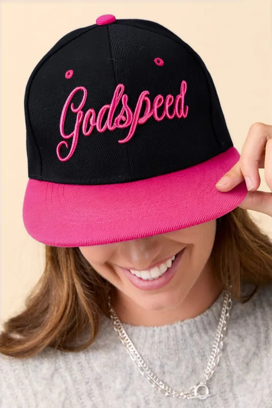 Pink Godspeed Letter Embroidered Cap sold by Beagle Boutique