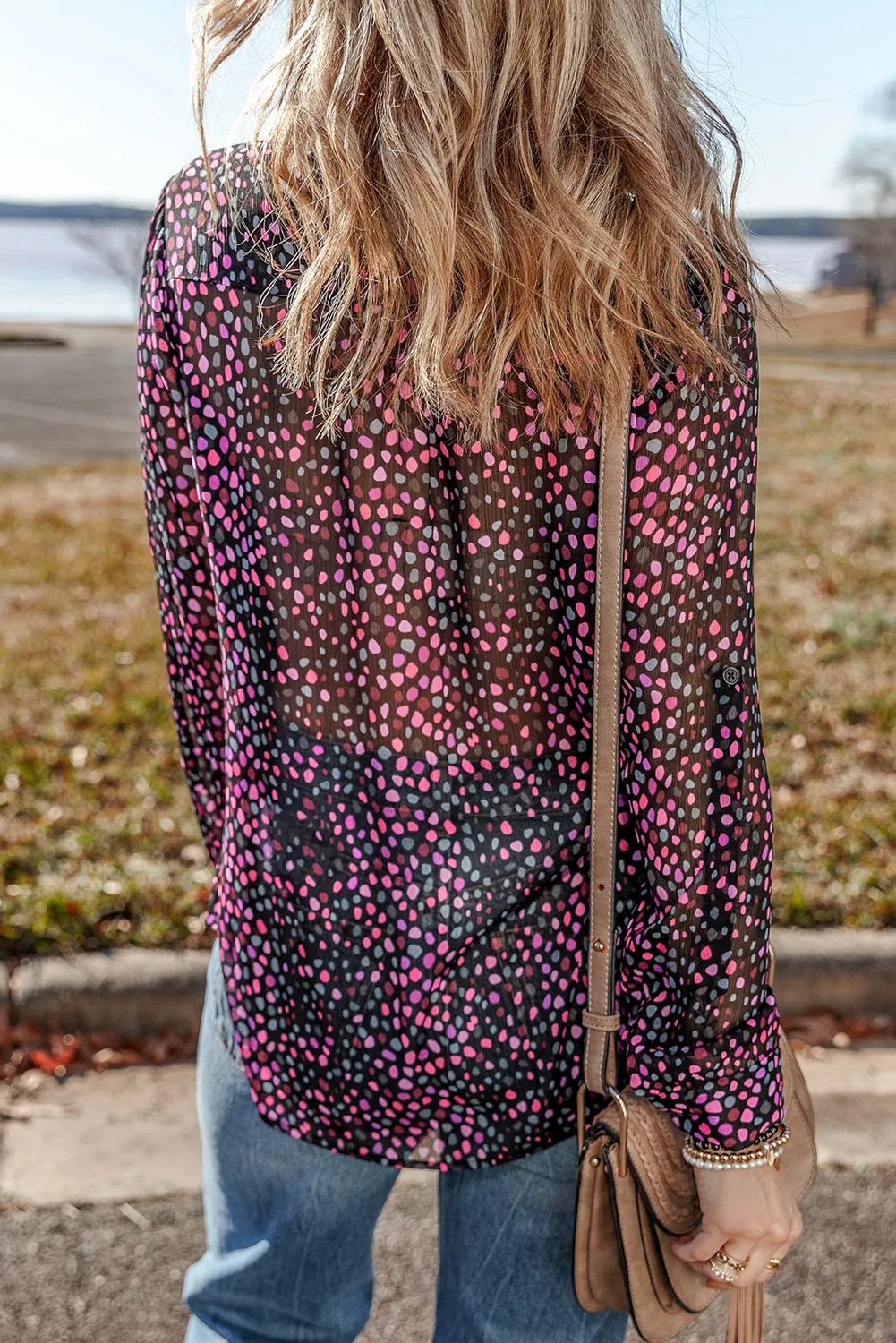 Polka Dot Print Buttoned Shirt sold by Beagle Boutique product image thumbnail 3