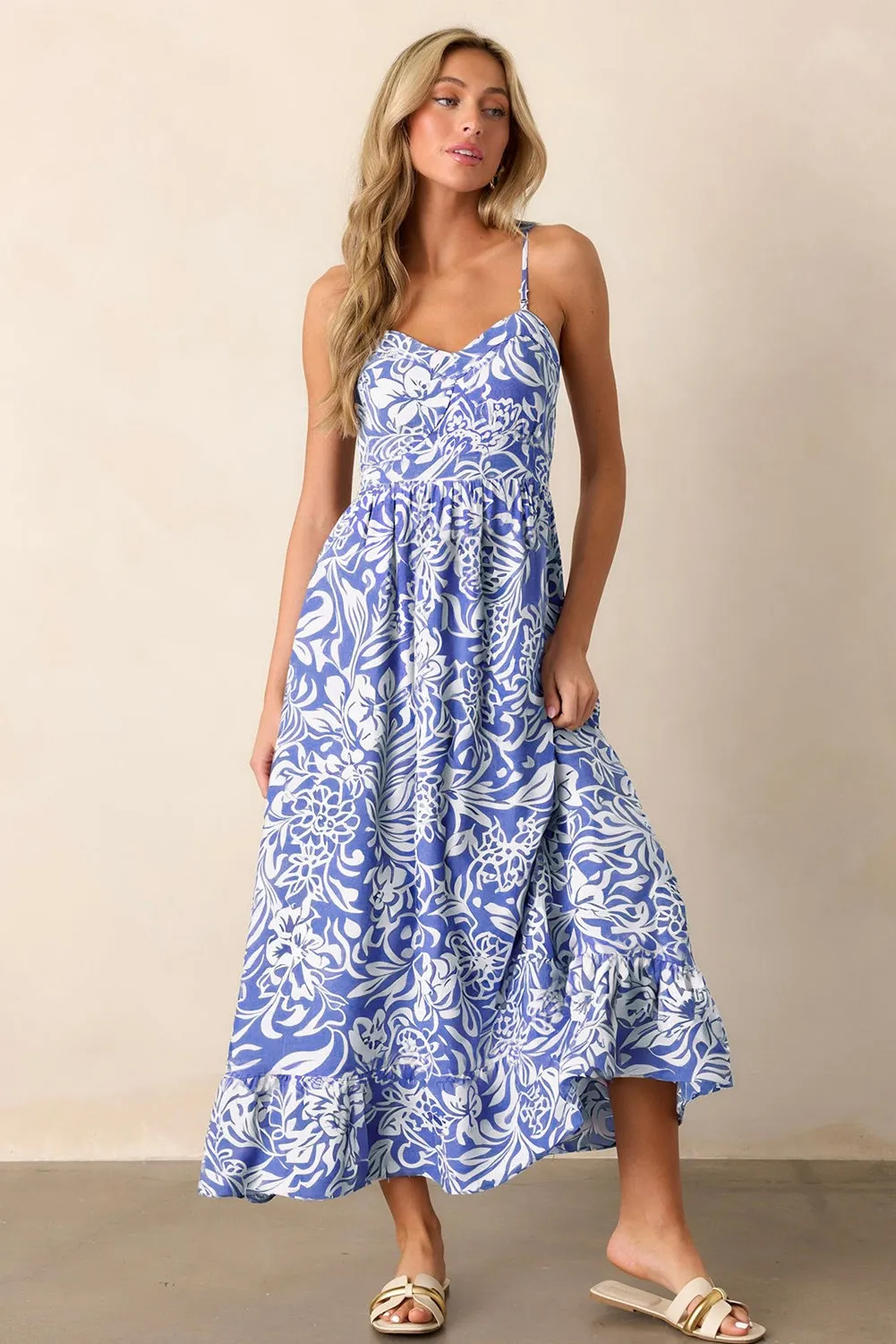 Floral Print Spaghetti Strap Maxi Dress sold by Beagle Boutique product image thumbnail 4