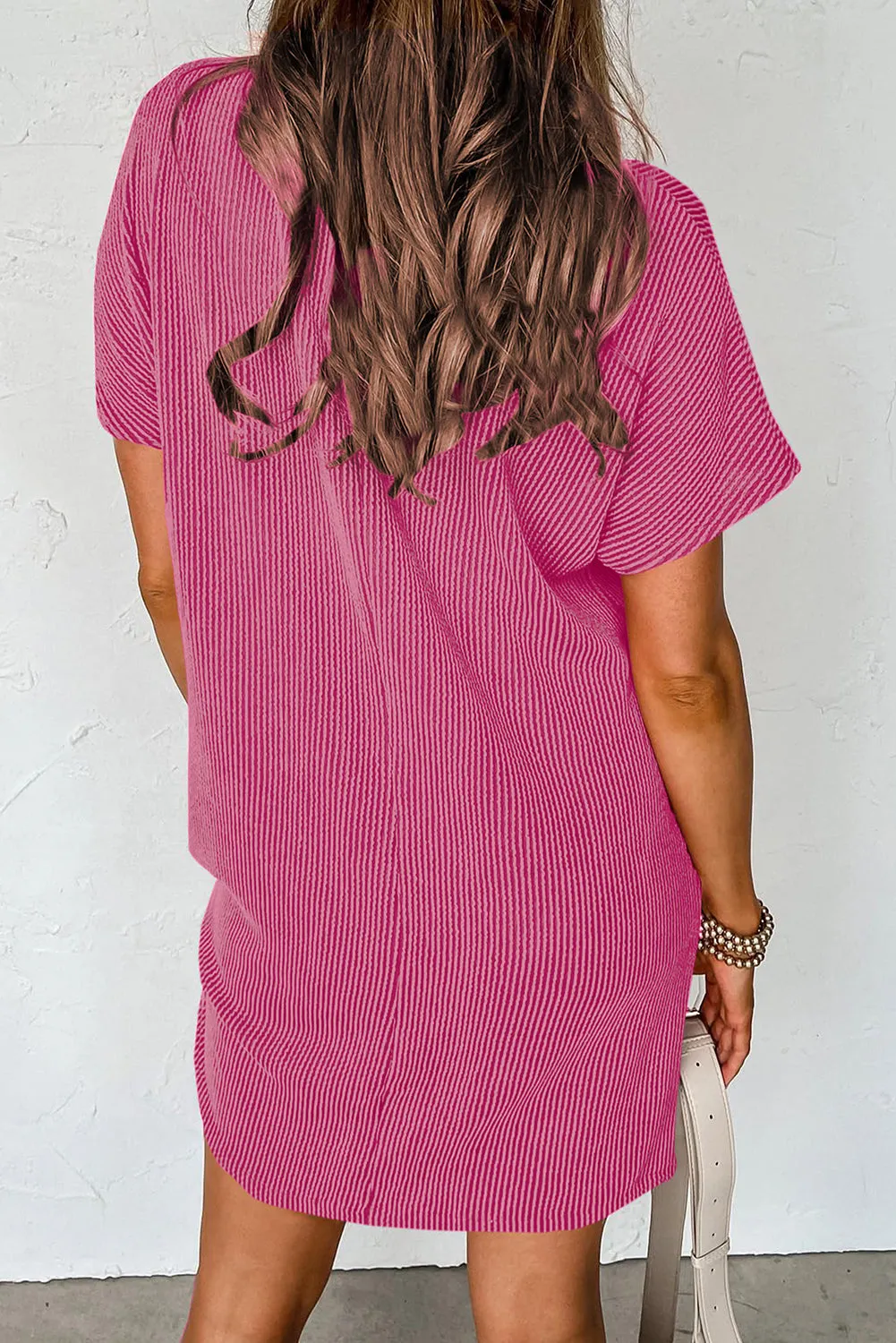 Ribbed Knit T-shirt Shift Dress sold by Beagle Boutique product image thumbnail 2