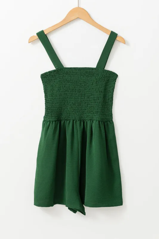 Pocketed Smocked Sleeveless Romper made by eAura