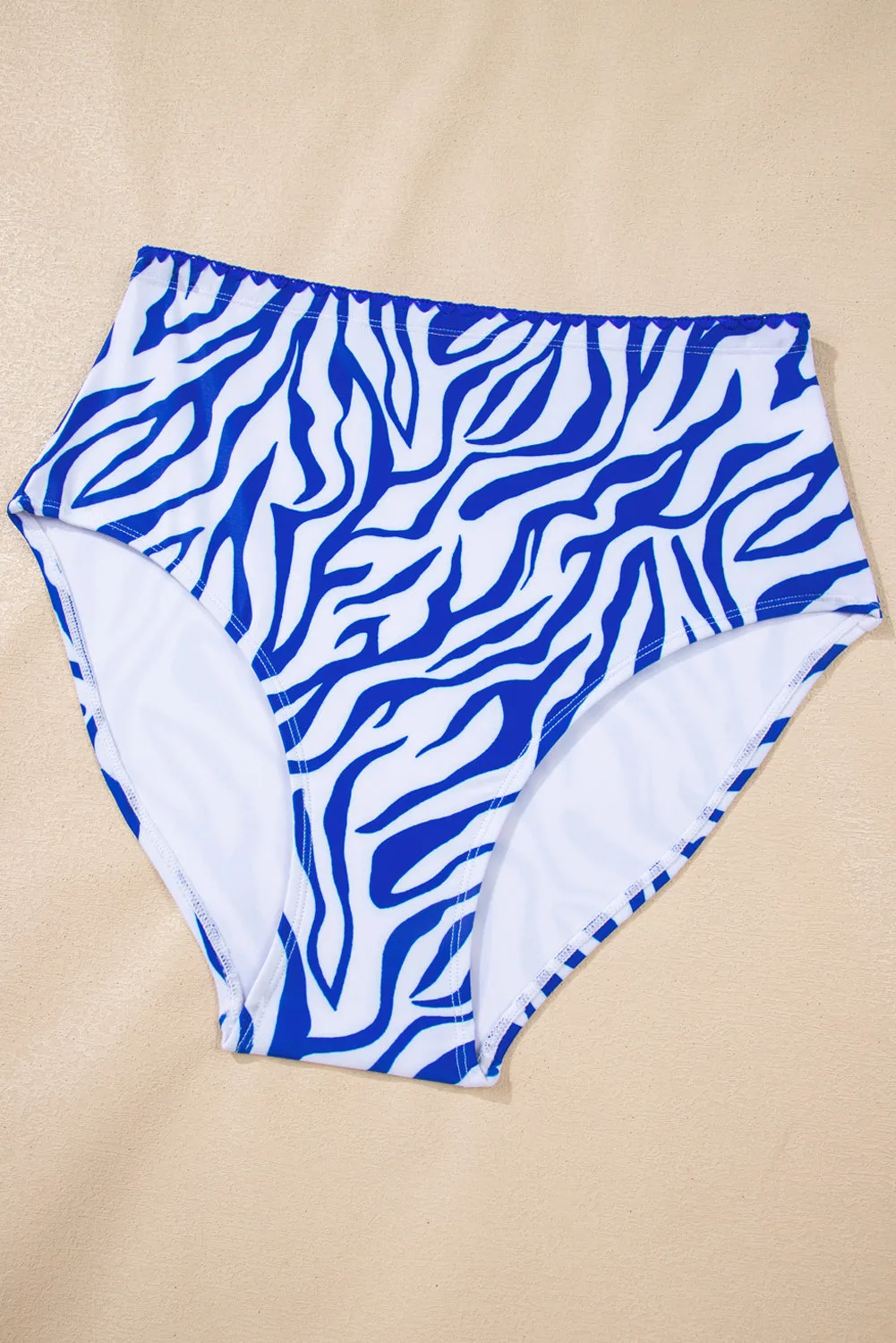 Shell Stitched Trim V-Neck Textured High Waist Bikini sold by Beagle Boutique product image thumbnail 4