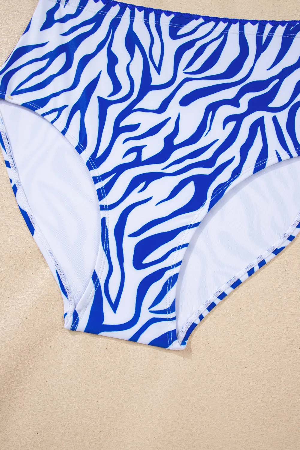 Shell Stitched Trim V-Neck Textured High Waist Bikini sold by Beagle Boutique product image thumbnail 5