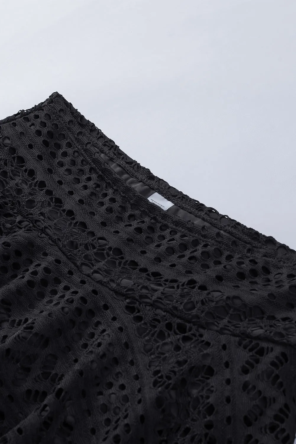 Crochet Lace Swim Skirt with Built-In Brief – Black sold by Beagle Boutique product image thumbnail 5