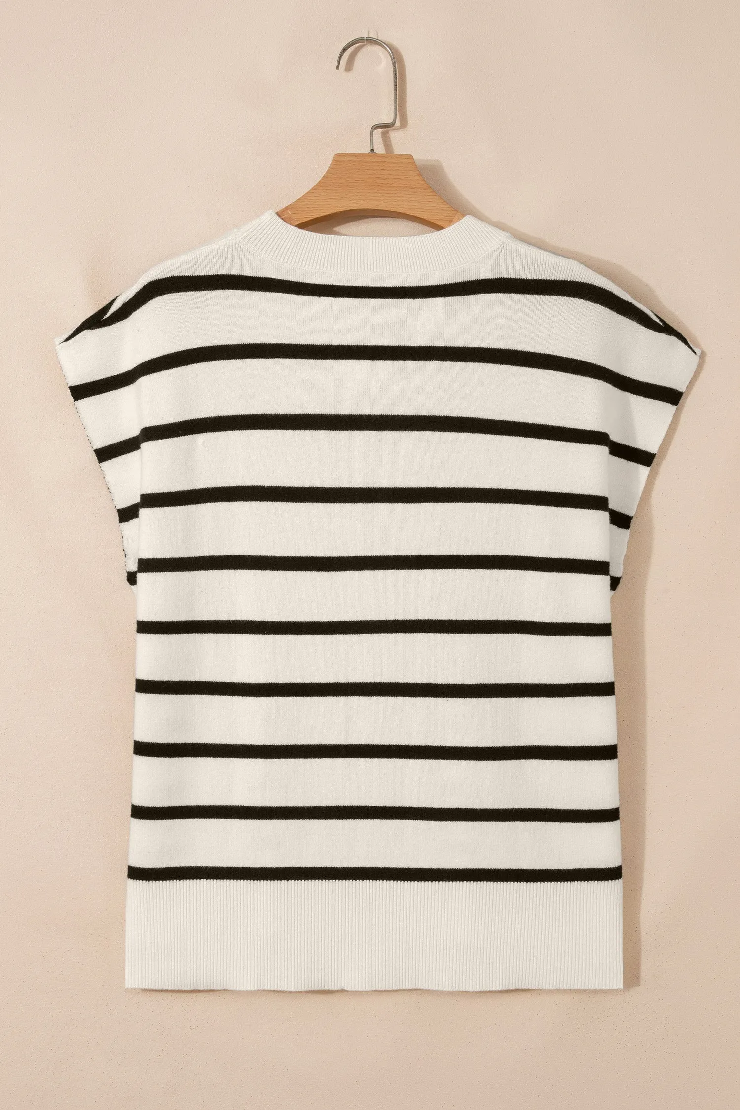 Side Slit Crew Neck Short Sleeve Sweater Tee sold by Beagle Boutique product image thumbnail 5