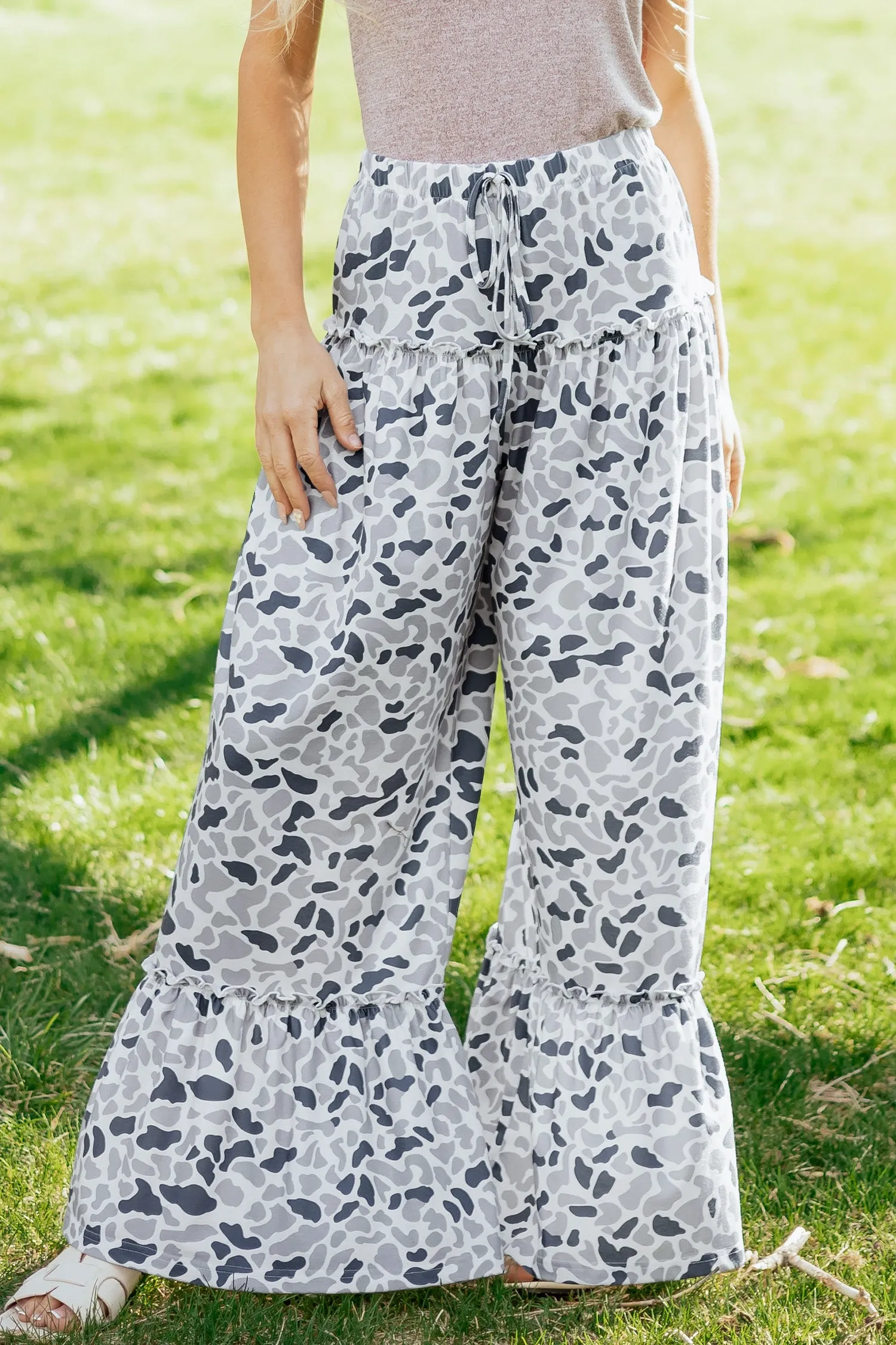 Camo Print Wide Leg Casual Pants sold by Beagle Boutique product image thumbnail 4