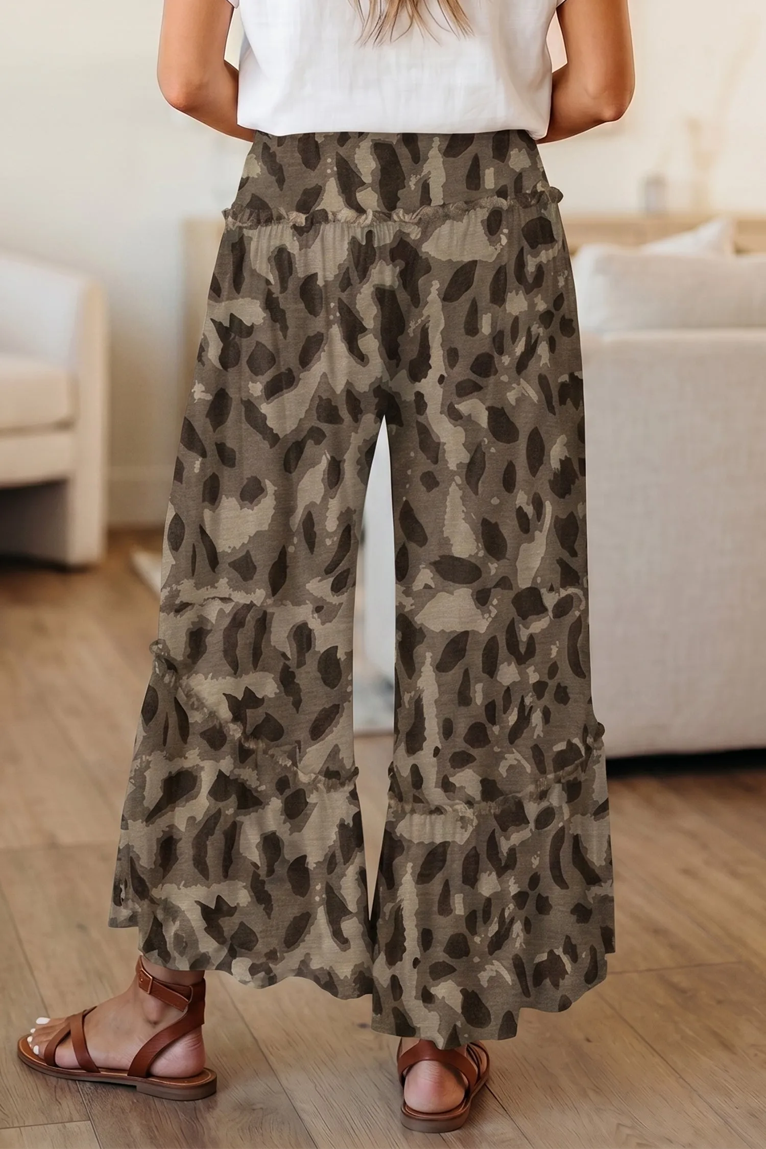 Camo Print Wide Leg Casual Pants sold by Beagle Boutique product image thumbnail 2