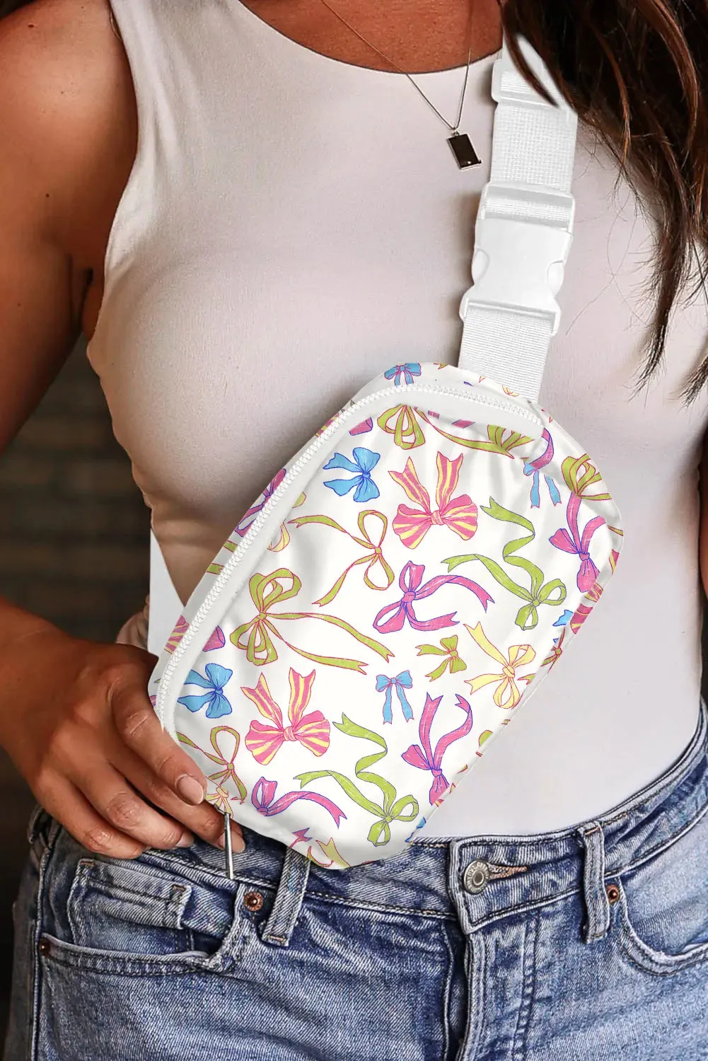 Pretty Bow Printed Crossbody Bag sold by Beagle Boutique product image thumbnail 2