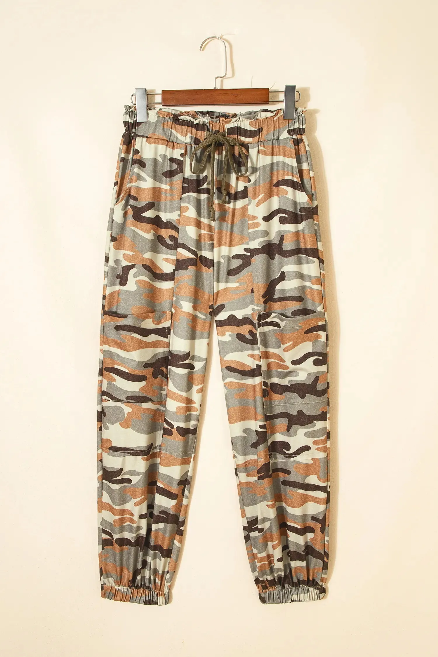 Camouflage Printed Drawstring Elastic Waist Jogger Pants sold by Beagle Boutique product image thumbnail 4