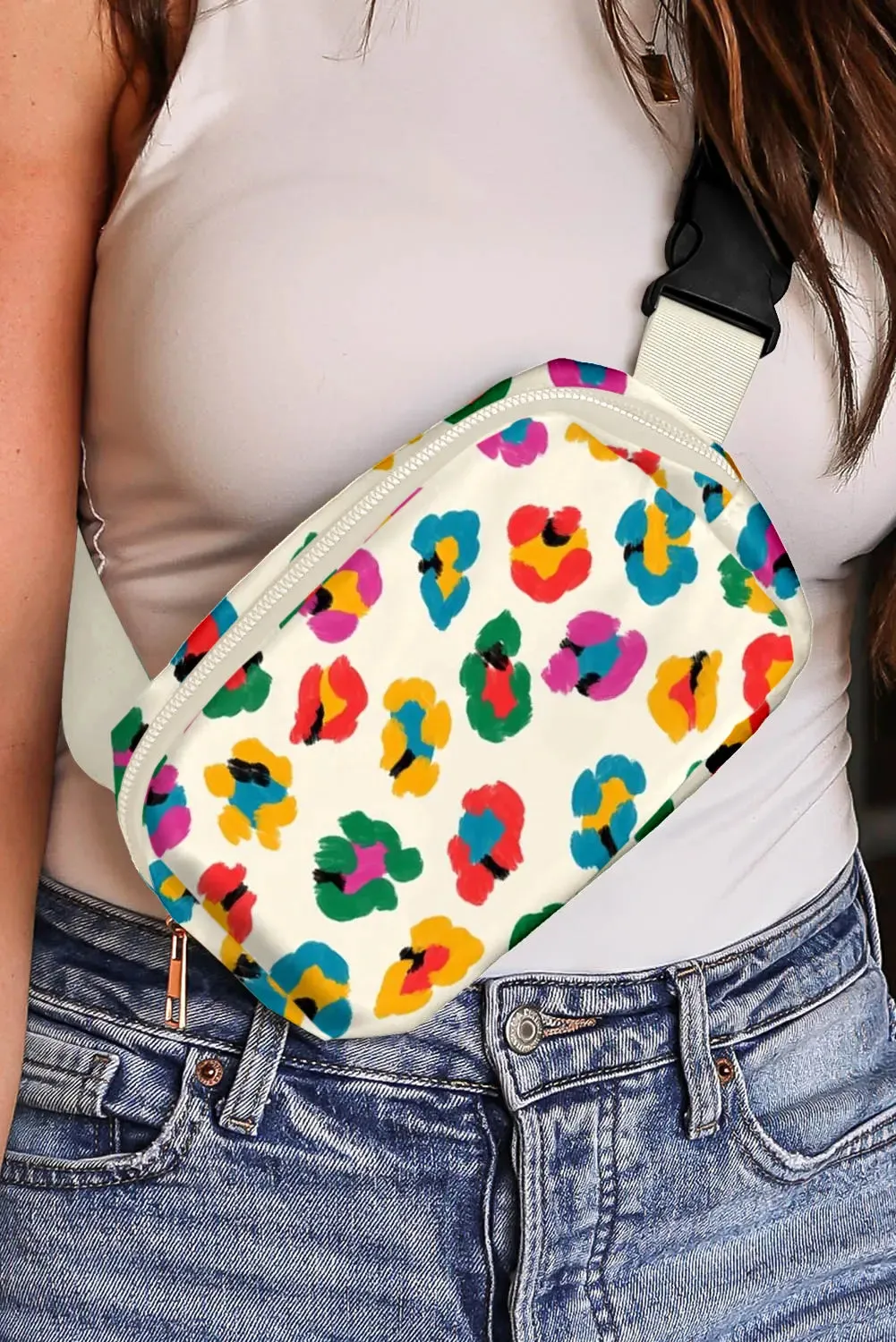 Colourful Leopard Print Buckle Strap Crossbody Bag sold by Beagle Boutique product image thumbnail 2