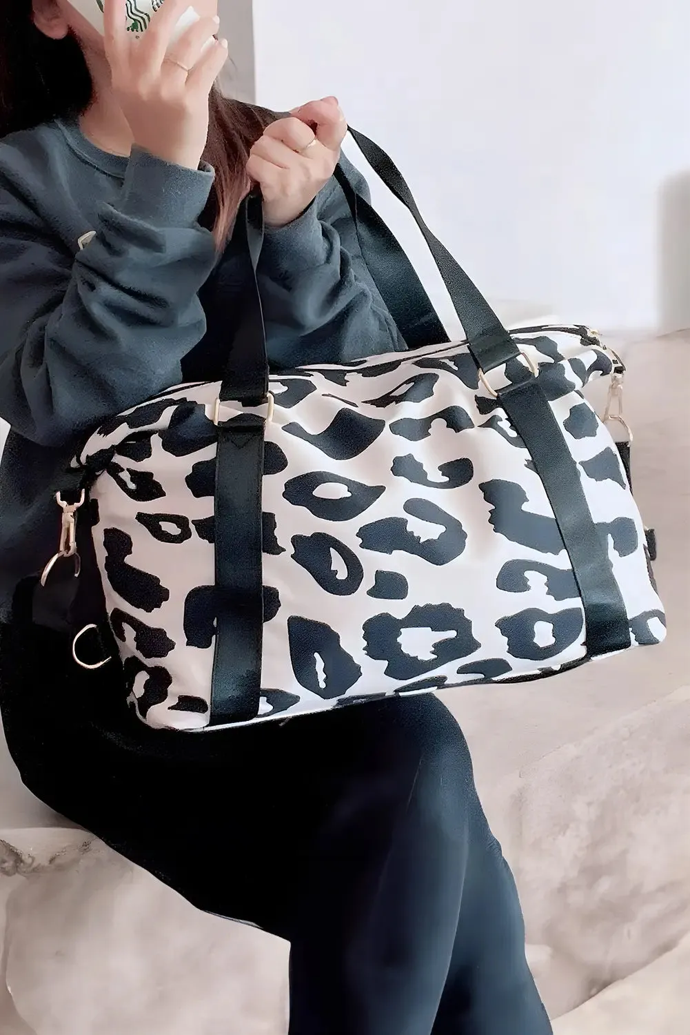 Leopard Print Large Travel Bag – Colour sold by Beagle Boutique