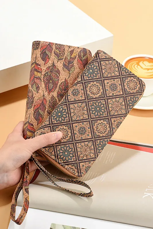Western Pattern Print Wristlet PU Leather Wallet made by Beagle Boutique