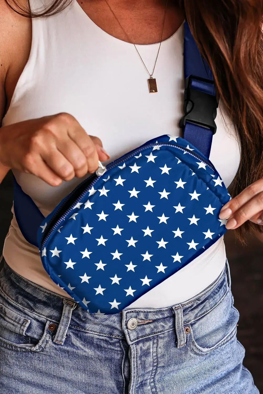 Independence Day Flag Star Print Crossbody Bag sold by Beagle Boutique product image thumbnail 3