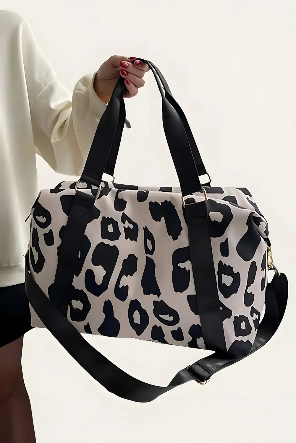 Leopard Print Large Travel Duffel Bag sold by Beagle Boutique product image thumbnail 2