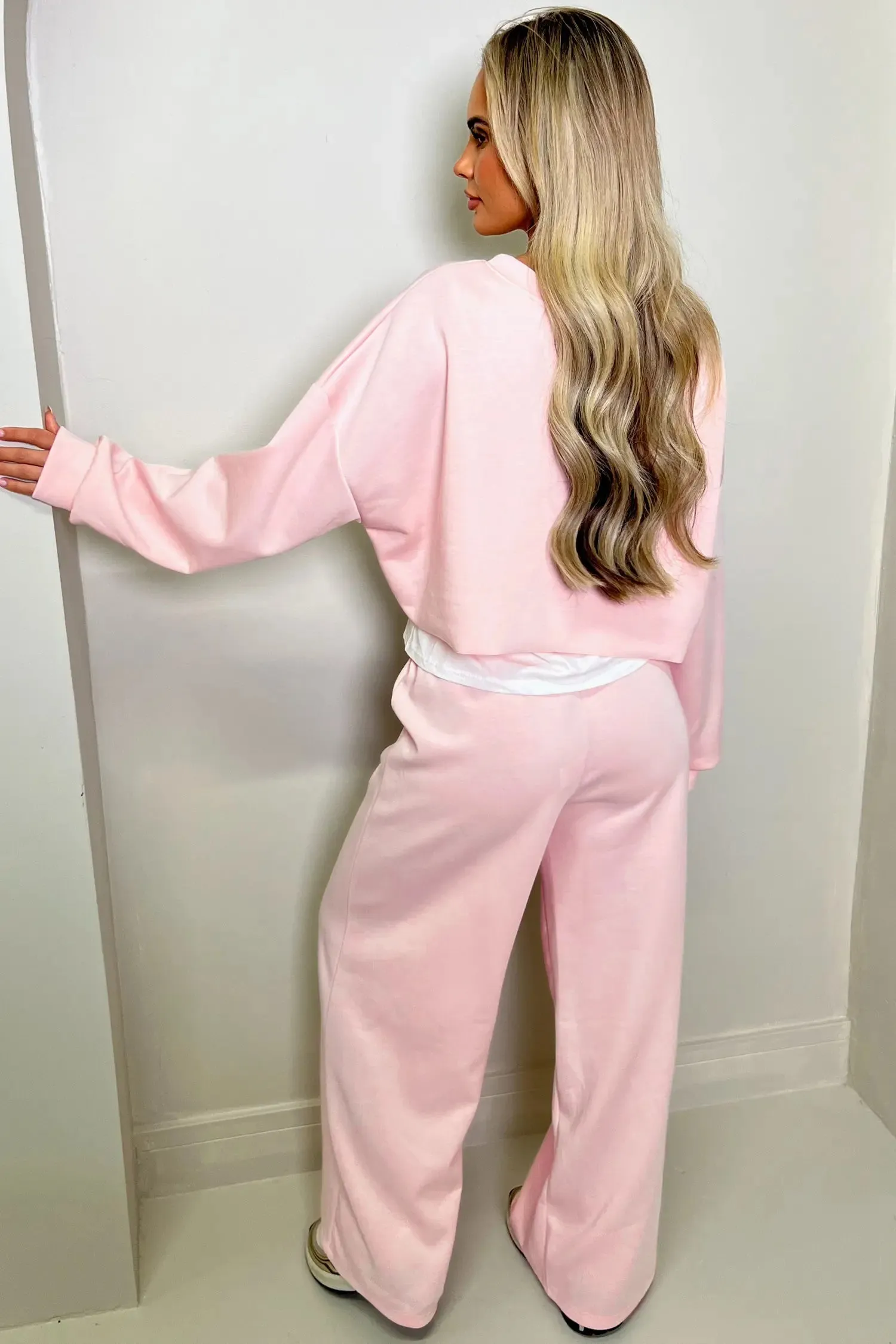 Colour Contrast Overlay Long Sleeve Top Drawstring Loose Pant Set sold by Beagle Boutique product image thumbnail 3