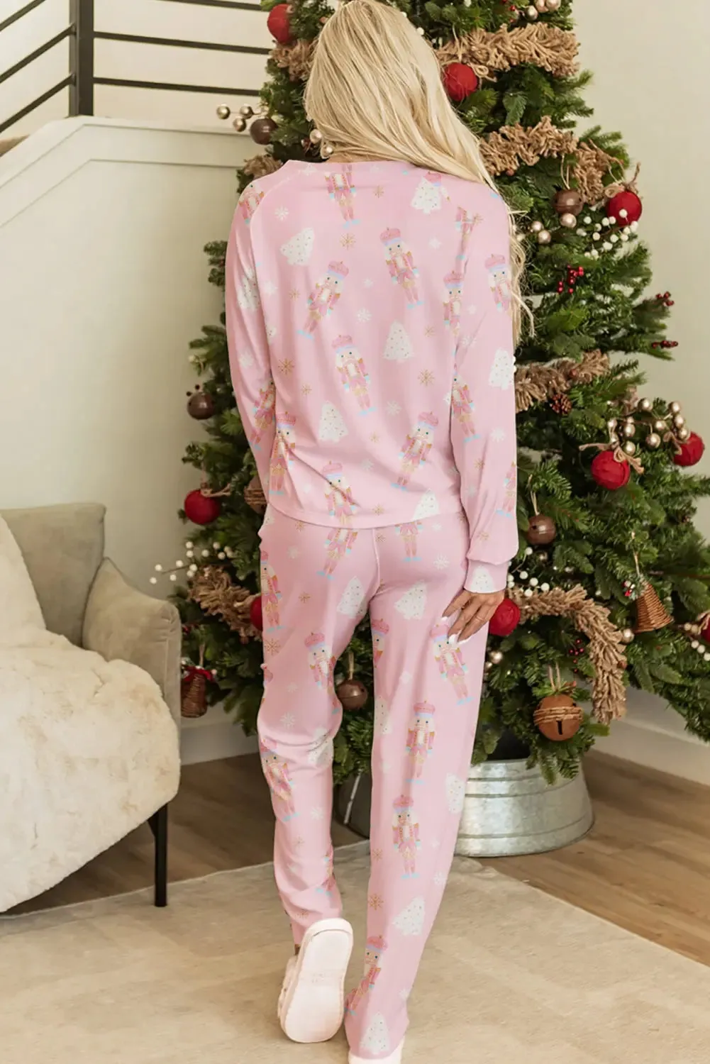 Christmas Tree Nutcracker Print 2pcs Lounge Pant Set sold by Beagle Boutique product image thumbnail 2