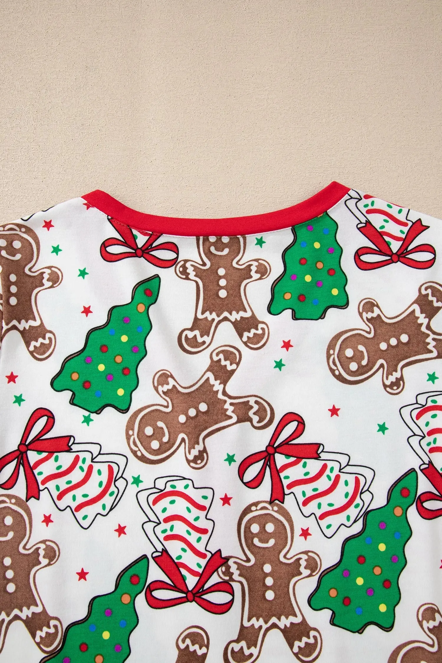 Christmas Pattern Button V-Neck Pyjamas sold by Beagle Boutique product image thumbnail 4