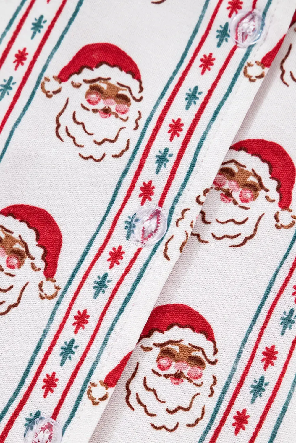 Santa & Stripes Ruffle Pyjama Shorts Set sold by Beagle Boutique product image thumbnail 5