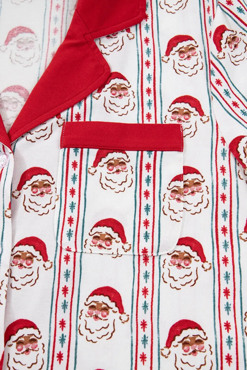 Santa & Stripes Ruffle Pyjama Shorts Set sold by Beagle Boutique product image thumbnail 4