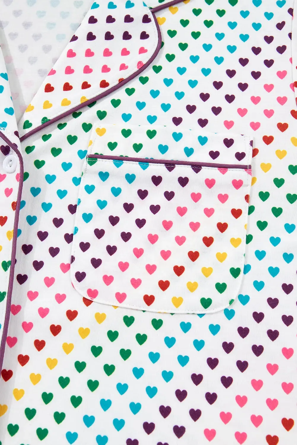 Heart Print Long Sleeve Pyjama Set sold by Beagle Boutique product image thumbnail 3