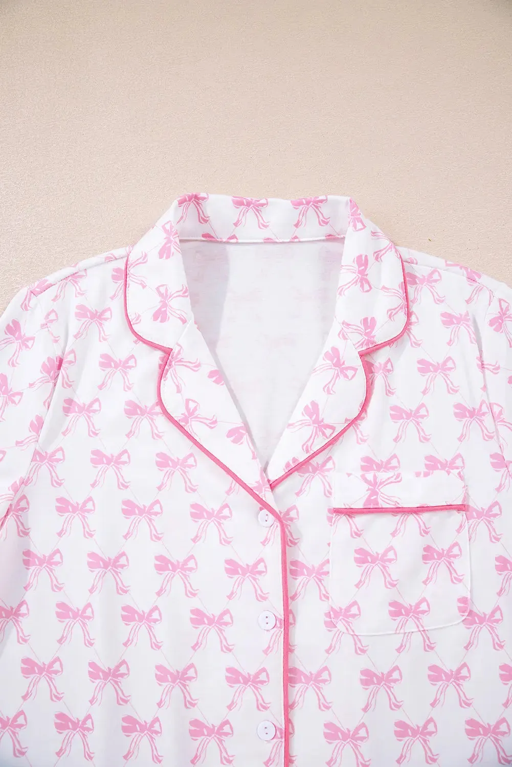 Bow Print Long Sleeve Soft Pyjama Set sold by Beagle Boutique product image thumbnail 5